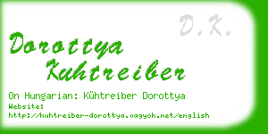 dorottya kuhtreiber business card